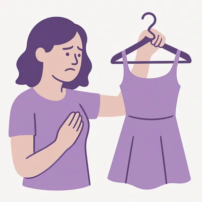 O vestido que não serve mais